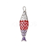 Brass Enamel Pendants KK-P339-08P-01-1