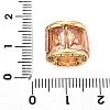 304 Stainless Steel Cubic Zirconia European Beads STAS-N128-01G-03-3