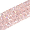 Electroplate Glass Beads Strands EGLA-D018-4x4mm-82-1