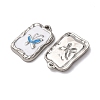 304 Stainless Steel Enamel Pendants STAS-P406-21P-2