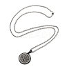 Retro Mandala 201 Stainless Steel Box Chain Constellation Pendant Necklaces for Women Men NJEW-M223-01G-3