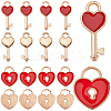 60Pcs 2 Styles Alloy Enamel Pendants ENAM-SC0005-25-1