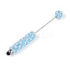 ABS Imitation Pearl & Polymer Clay Pave Rhinestone Touch Screen Stylus AJEW-T013-06C-1