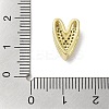 Rack Plating  Brass Micro Pave Clear Cubic Zirconia Slide Charms KK-R163-10G-3