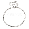 304 Stainless Steel Rhinestone Cup Chain Bracelets for Women BJEW-P376-01P-01-4