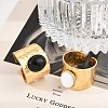 304 Stainless Steel Wide Band Open Cuff Rings RJEW-Z078-14G-3