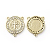 Brass Micro Pave Cubic Zirconia Chandelier Component Links LS-ZIRC-G157-29G-2