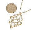 304 Stainless Steel Wavy Bar Link Chain Macrame Pouch Necklace Making NJEW-JN05064-02-2