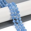 Natural Dyed White Jade Beads Strands G-H057-A22-12-2