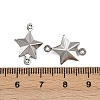304 Stainless Steel Connector Charms STAS-L297-10P-3
