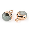 Natural Green Aventurine Flat Round/Donut Charms G-I347-11-3