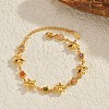 304 Stainless Steel Link  Bracelets for Women BJEW-U026-02B-G-1