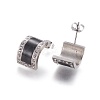304 Stainless Steel Enamel  Stud Earrings EJEW-F234-24P-2
