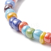 Plastic Imitation Pearl & Glass Seed Beaded Stretch Bracelet for Women BJEW-JB09929-5
