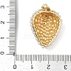 Brass Micro Pave Clear Cubic Zirconia Pendants KK-R224-01A-G-3