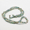 Electroplate Glass Beads EGLA-D028-01-2