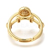 Adjustable Rack Plating Brass Micro Pave Cubic Zirconia Rings for Women LS-RJEW-S244-01G-A-3