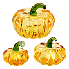 3Pcs 3 Styles Glass Pumpkin Display Decorations DJEW-PH0001-68C-1