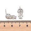 Brass Micro Pave Cubic Zirconia Stud Earrings EJEW-G471-19G-5
