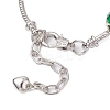 Christmas Theme Glass & Alloy European Beads Bracelets for Women BJEW-JB11198-04-4