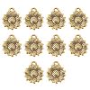 Sunflower Tibetan Style Alloy Pendants TIBEP-YW0001-52AG-1