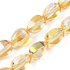 Electroplate Glass Beads Strands EGLA-T028-01E-1