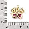 Brass Micro Pave Clear Cubic Zirconia Pendants KK-L228-38G-3