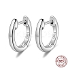 Anti-Tarnish Rhodium Plated 925 Sterling Silver Huggie Hoop Earrings EJEW-BB50163-P-3