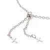 2.5MM 304 Stainless Steel Cable Chain Slider Bracelet Makings AJEW-JB01521-4