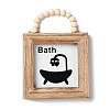 Wooden Square Wall Pendant Decorations LS-HJEW-Z004-01A-1