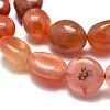 Natural South Red Agate Beads Strands G-O186-B-15-2
