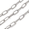 304 Stainless Steel Textured Paperclip Chains CHS-P029-01P-1
