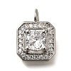 Brass Micro Pave Cubic Zirconia Pendants KK-U055-01P-01-1