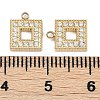 304 Stainless Steel Micro Pave Cubic Zirconia Pendants STAS-I325-025G-02-3