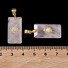 Natural Rose Quartz Faceted Pendants G-A298-01G-09-3