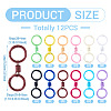 12Pcs 12 Colors Alloy Spring Gate Clasps FIND-TA0008-03-3