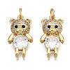 Brass Micro Pave Colorful Cubic Zirconia Pendants ZIRC-S067-189A-NF-1