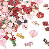 52Pcs 26 Styles Valentine's Day Theme Alloy Enamel Pendants ENAM-TA0002-83-3