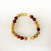 Natural Mookaite Round Beaded Stretch Bracelets BJEW-F203-07-2
