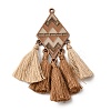 Bohemia Polyester Tassel Big Pendants FIND-B058-02R-1