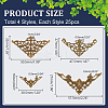 100Pcs 4 Styles Iron Filigree Joiners Sets IFIN-PH0002-18AB-2