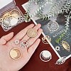 20Pcs 5 Style 201 Stainless Steel Pendants STAS-SC0003-57-3