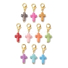 Acrylic Cross Pendant Decoration HJEW-JM01999-1