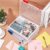 3 Pcs 3 Colors Portable Transparent Plastic A4 File Box CON-PH0002-28B-2
