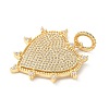 Brass Micro Pave Cubic Zirconia Pendants KK-U053-12G-2