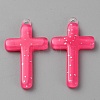 Translucent Resin Pendants RESI-WH0021-83B-1