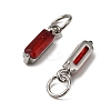 304 Stainless Steel Cubic Zirconia Pendants STAS-E487-21P-07-3