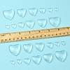 48Pcs 6 Styles Transparent Heart Glass Cabochons GGLA-FS0001-07-5