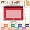 CutHollow 40Pcs 8 Colors Rectangle Oxford Cloth 3-Ring Pen Pencil Zipper Bags ABAG-CL0001-14-2