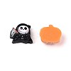 Halloween Theme Printed Opaque Resin Cabochons CRES-T025-19-2